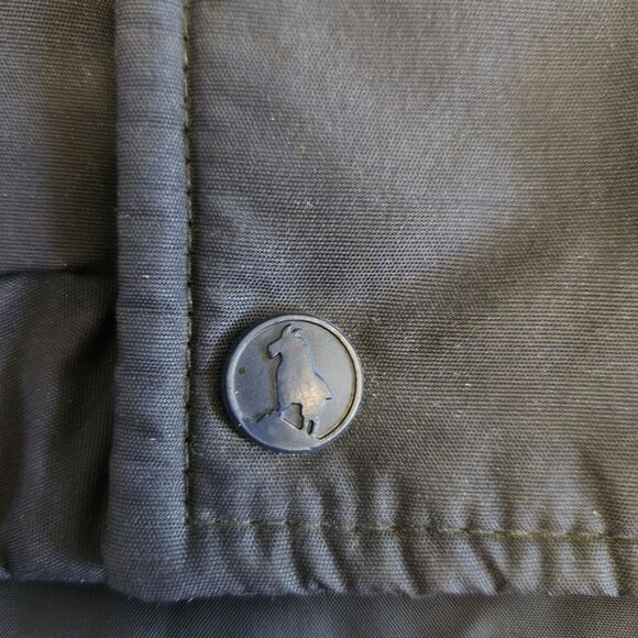 VTG Down Puffer Vest Men's Medium Blue Color Block Pockets Mountain Goat - Picture 9 of 10